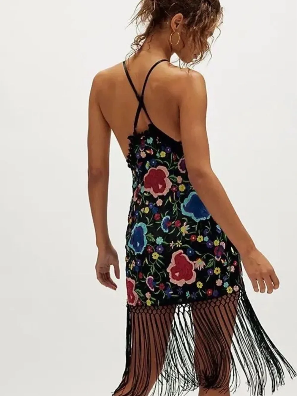Free People  Fringe Mini Dress